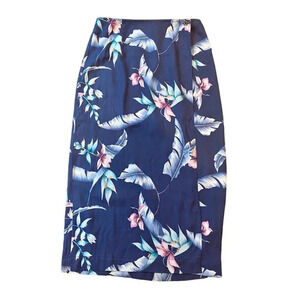 Vintage Tommy Bahama Skirt Silk Wrap Hawaiian Midi Size 6